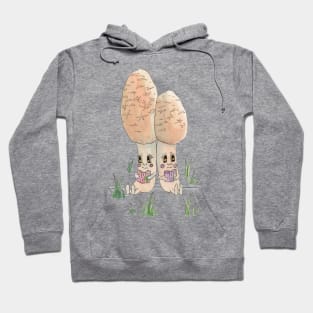 Cute Watercolor Mushroom Reading a Book 6 Hoodie